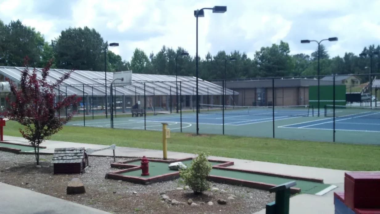 Outdoor sports courts at Coosawattee River Resort